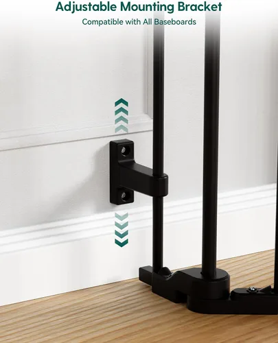 Vista 6 de Babelio Puerta de bebé extra ancha de 72 pulgadas, valla de perro de 30 pulgadas de alto con cierre automático para escaleras, puertas de cocina