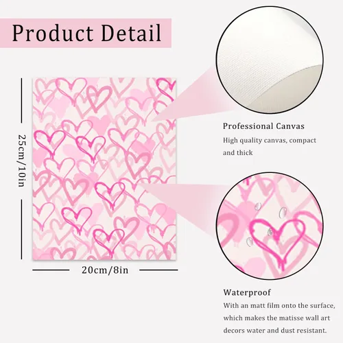 Vista 7 de QMV 6 piezas de arte de pared rosa preppy de póquer Halo Digital Room Póster estético mariposa sonriente y2k retro moda estilo universitario