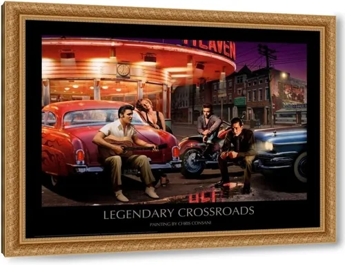 Vista 7 de Lienzo estirado envuelto en galería de Consani, Chris 24x18 titulado: Legendary Crossroads Lienzo envuelto en galería