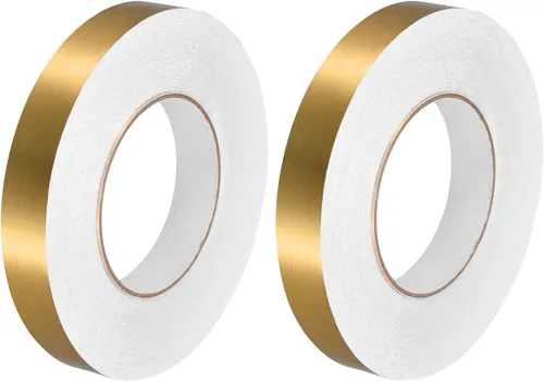 Vista 14 de uxcell 2 calcomanías autoadhesivas de papel de aluminio de 0.2 pulgadas x 164 pies para decoración de huecos, tira de cinta adhesiva impermeable