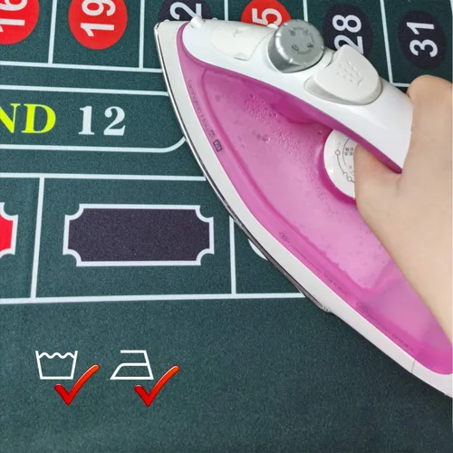 Vista 6 de BALIKEN - Tapete de mesa de ruleta de 84 x 42 pulgadas y dados de fieltro de grado profesional