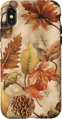 Vista 4 de iPhone 14 Otoño Follaje Otoño Hojas Niña Mujeres Niños Caída Caso