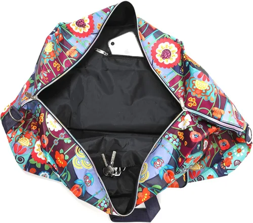 Vista 6 de Bolsa de viaje plegable grande para las mujeres del hospital bolso lindo floral bolso de hombro semanal durante la noche llevar en la bolsa