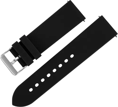 Vista 4 de Men's Black Silicone Rubber Watch Straps Bands Waterproof for Fossil Watch Replacement