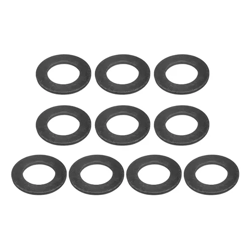Vista 12 de Uxcell Arandela plana de acero al carbono para pernos M8, 10 piezas M8 x 16 x 1.5mm, aleación de acero negro oxidado de grado 8.8, sujetadores