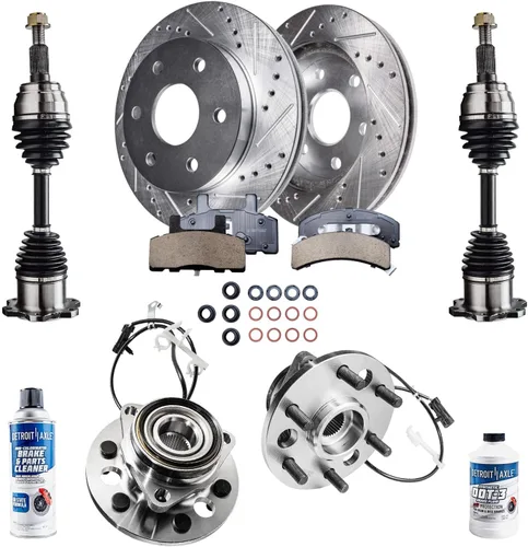 Vista 62 de Detroit Axle - 4 rotores de freno para Chevrolet Cruze 2014 2015 [modelos de motores de gas] Rotores de freno de disco perforados y ranurados