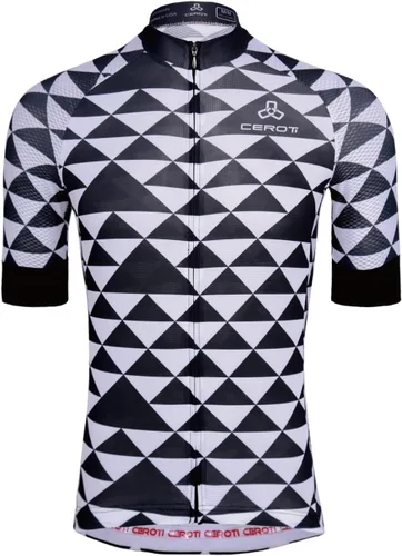 Vista 8 de CEROTIPOLAR Men's Snug Fit AirCool Cycling Jersey Bike Shirts Negro