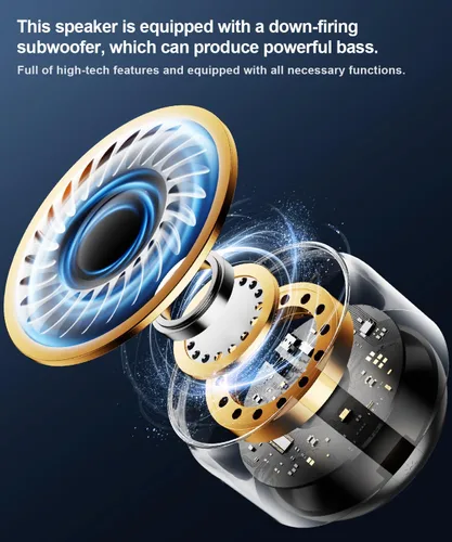Vista 3 de NOTOKA Mini Altavoces Portátiles Bluetooth Inalámbricos, Emparejamiento TWS, Pequeño Altavoz Bluetooth con Luces y Cordón, Regalos