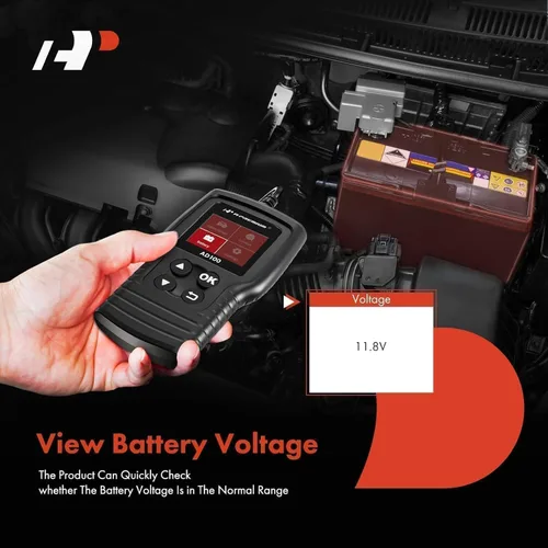 Vista 7 de A-Premium AD100 Herramienta de diagnóstico universal OBD2 escáner, lector de códigos de coche OBDII/EOBD/CAN, comprobar la luz del motor/leer