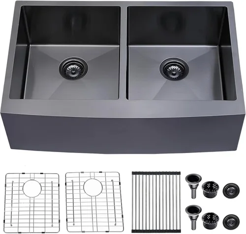 Vista 17 de SHACO Fregadero de barra de 15 x 15 pulgadas, fregadero de cocina pequeño de acero inoxidable de 15 pulgadas, fregadero de cocina pequeño de un solo
