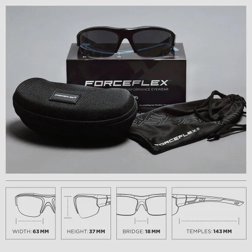Vista 5 de FORCEFLEX FF200 Lentes de sol flexibles e irrompibles para deportes y correr para hombres y mujeres