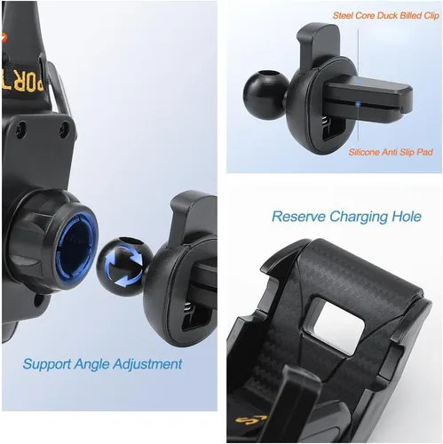 Vista 2 de Soporte universal para teléfono celular para asiento de carreras, soporte universal para teléfono inteligente, ajuste universal para teléfonos