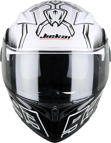 Vista 4 de Casco de motocicleta de cara completa con doble visera, protector solar abatible, modular, para motocross, aprobado por DOT (93 blanco, M)