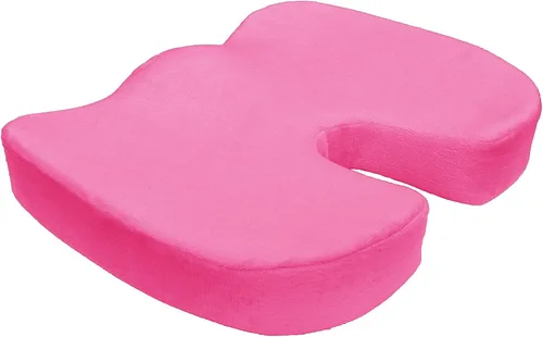 Vista 12 de Bookishbunny Silla de oficina ortopédica de espuma viscoelástica para coxis y almohadilla para asiento de automóvil, cojín cómodo para el dolor