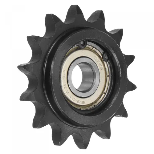 Vista 8 de uxcell Piñón tensor de cadena #40, diámetro de 0.472 in, tensor de 13 dientes de paso de 1/2 pulgadas, acero al carbono C45 acabado con óxido negro