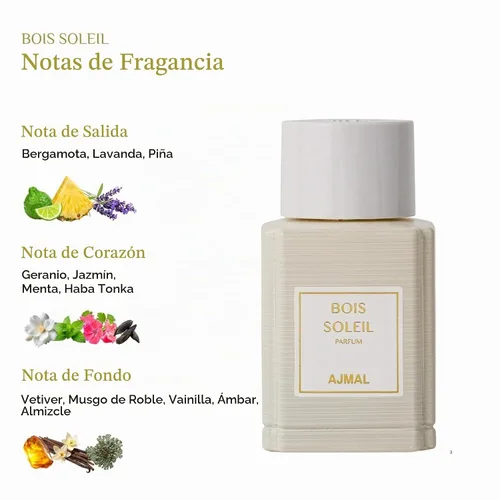 Vista 2 de Ajmal Oud Marquis Bois Soleil Eau de Parfum para hombre, 3.4 fl oz