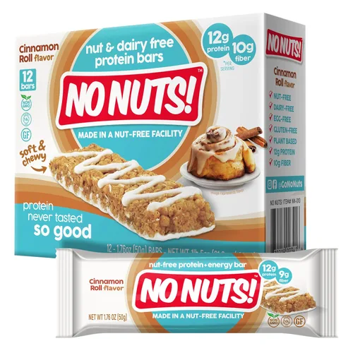 Vista 6 de ¡No Nuts! Barras de proteínas veganas 100% sin nueces, sin lácteos, arándanos y vainilla, orgánicas, kosher, sin huevos, sin OGM y sin lácteos