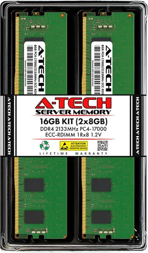Vista 139 de A-Tech 4GB DDR4 2133MHz PC4-17000 ECC RDIMM 1Rx8 Single Rank 1.2V ECC Registered DIMM de 288 pines Módulo de actualización de memoria RAM