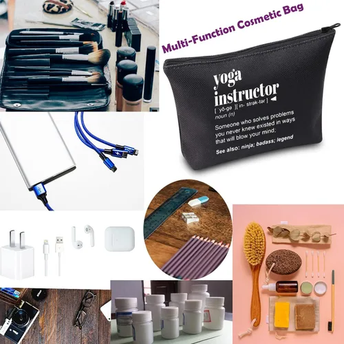Vista 9 de TSOTMO Instructor de yoga Bolsa de maquillaje Bolsa de maquillaje Profesor de yoga Regalo de agradecimiento Instructor de yoga Regalo