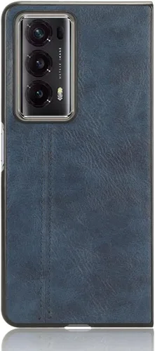 Vista 3 de Funda compatible con Honor Magic V2, piel sintética retro, ultradelgada, a prueba de golpes, compatible con Honor Magic V2 5G VER-AN10, color azul