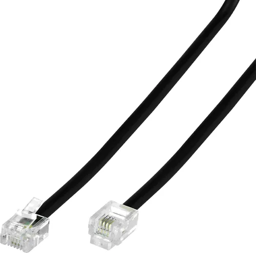 Vista 8 de Cable de extensión de teléfono modular RJ11 6P4C Cable de línea de cable de teléfono (7 pies, beige) (33201)