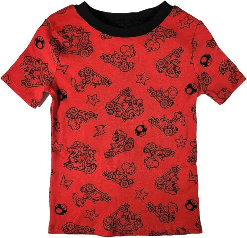 Vista 4 de SUPER MARIO Conjunto de pijama de cuatro piezas para niños