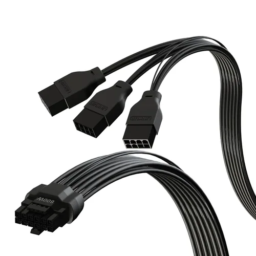 Vista 9 de LINKUP 12VHPWR Cable de extensión de alimentación GPU 15.7 in Negro