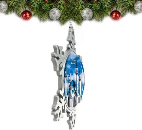 Vista 2 de Rusia Kazan Kremlin Adorno de Navidad Decoración Árbol Decoración Cristal Metal Recuerdo Regalo