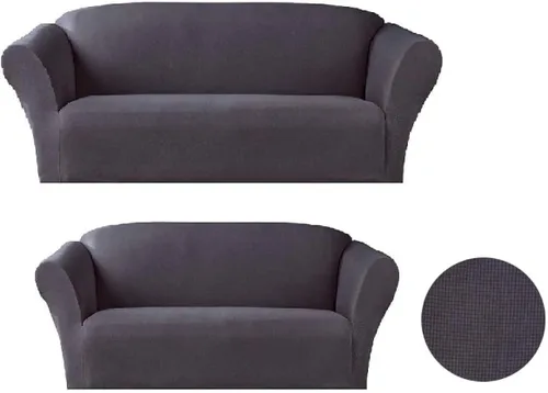 Vista 21 de Sapphire Home - Juego de 2 fundas para sofá, sofá de 2 plazas, ajuste elástico, sin arrugas, funda protectora para muebles para 3/2 cojines