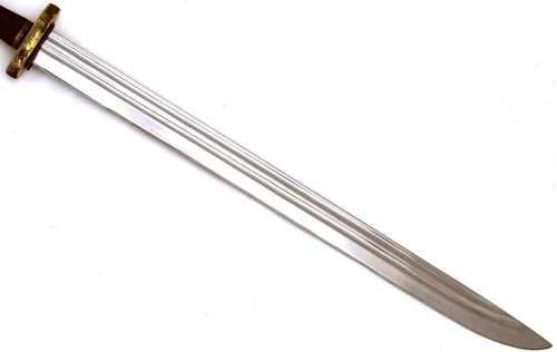 Vista 4 de Medieval Warrior Espada real vikingo del siglo 9 hecha a mano forjada a mano resistente que viene con vaina (BRK-218)