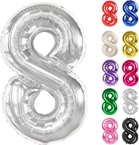 Vista 56 de Globo negro del número 0 de 40 pulgadas – globo número 0, decoraciones