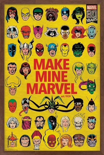 Vista 7 de Trends International Marvel Comics - Póster de 80 aniversario de Marvel - Póster de pared grupal, 22.375 x 34 pulgadas, versión sin marco