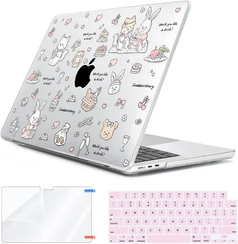 Vista 33 de Compatible con MacBook Air 2026 2025 2024-2022 de 13.6 pulgadas M5 A3449 M4 A3240 M3 A3113 M2 A2681 con Touch ID, carcasa rígida de plástico, hoja