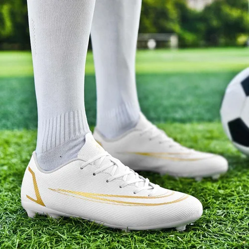 Vista 6 de Niber Tenis de fútbol unisex AG para entrenamiento juvenil en interiores tenis de fútbol atlético equipo de fútbol TF 22zn-cd-awhite 9 niños grandes