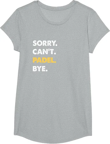 Vista 83 de Sorry Can't Padel Bye Funny Camiseta de Padel, Negro