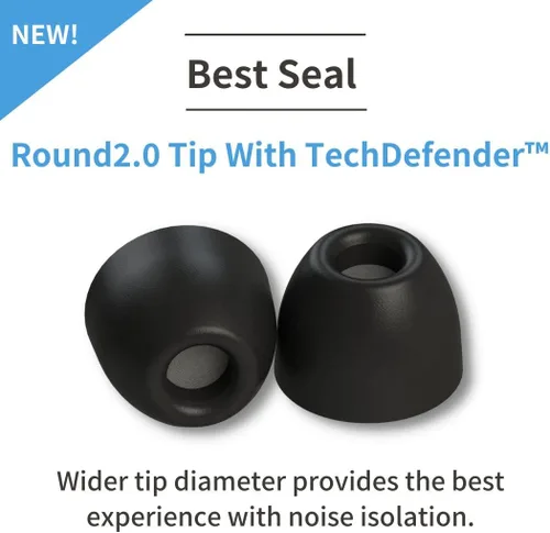 Vista 2 de Comply Foam SmartCore Series Round 2.0 - Almohadillas para los oídos para dispositivos con cable e IEMs Máxima comodidad Ajuste inquebrantable