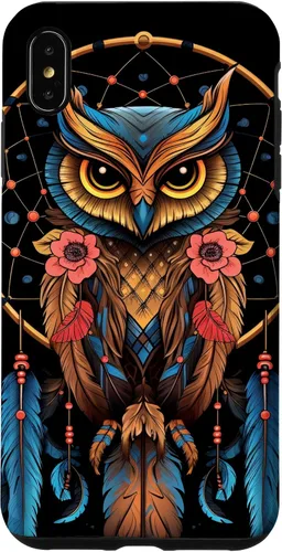 Vista 11 de Funda para iPhone 17 con diseño de plumas indias nativas americanas y búho