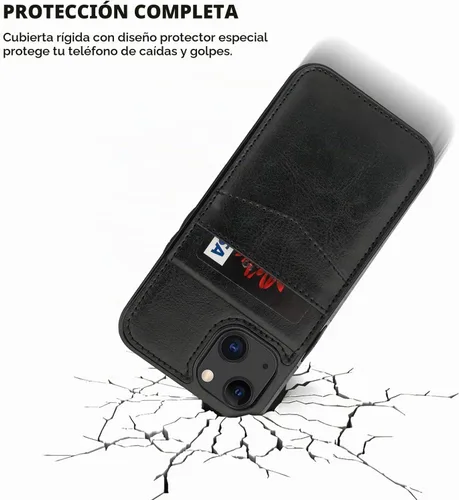 Vista 6 de KIHUWEY Funda Cartera Compatible con iPhone 13 con Soporte para Tarjetas de Crédito, Cierre Magnético de Cuero Premium con Soporte, Funda Protectora