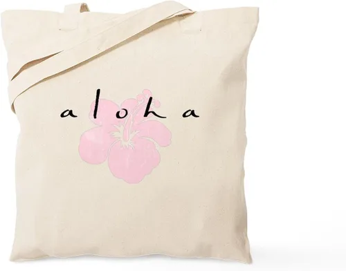Vista 8 de CafePress Aloha! - Bolsa reutilizable de lona color beige, Caqui