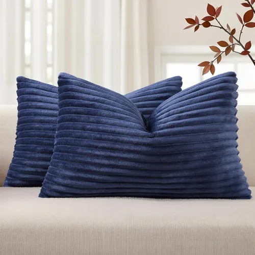 Vista 38 de Simmore Juego de 2 fundas de almohada decorativas de verano de 16 x 16 pulgadas, fundas de almohada suaves de franela de felpa natural de doble cara