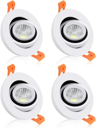Vista 11 de Luz empotrable LED cardán de globo ocular de 2 pulgadas, 3 W (equivalente a halógeno de 35 W), foco empotrable ajustable regulable, blanco ultra