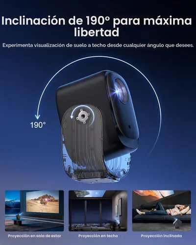 Vista 4 de Dangbei Mini proyector N2 con Wifi y Bluetooth, licencia oficial de Netflix, proyector portátil inteligente 1080P Dolby Audio