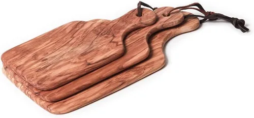 Vista 4 de Berard 54070 Tabla de cortar hecha a mano con mango de madera de olivo francés de 8 pulgadas