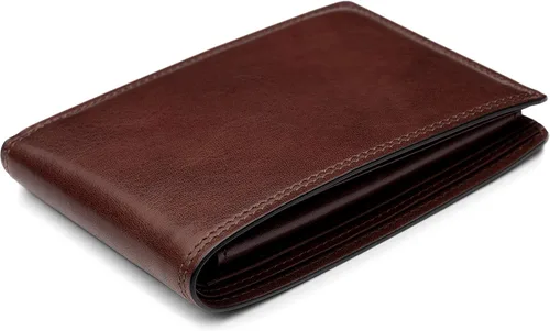 Vista 3 de Bosca Cartera de piel de crédito para hombre con pasaporte de identificación
