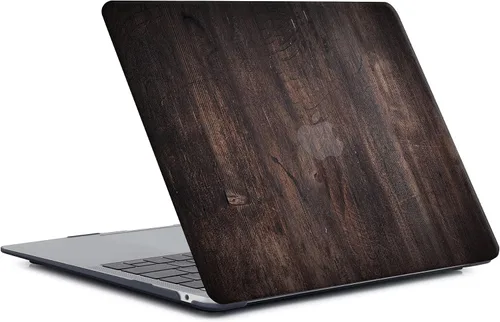 Vista 4 de Funda compatible con MacBook Air de 11 pulgadas, cubierta protectora de plástico y cubierta de teclado, grano de madera