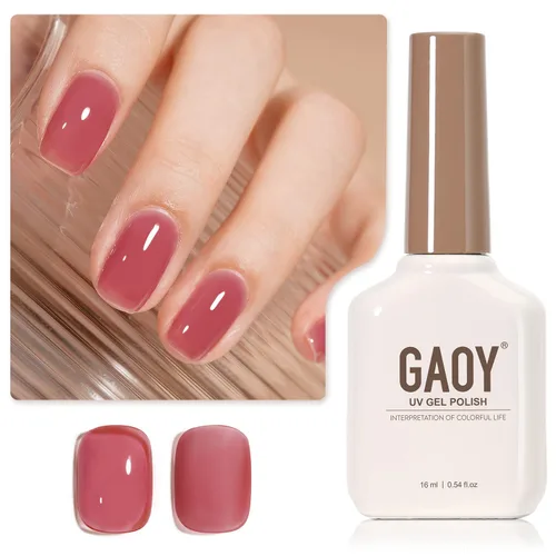 Vista 57 de GAOY - Esmalte de uñas de gel marrón, 16ml de esmalte de gel para quitar por remojo, curado con luz UV para arte de uñas, manicura DIY en casa, 2088