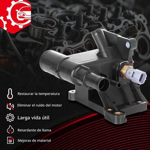 Vista 2 de CCIYU Termostato de salida de agua refrigerante del motor para Mazda 3 2006-2013