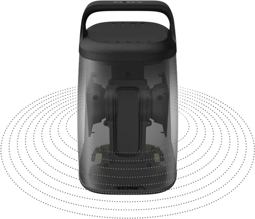 Vista 6 de ION Audio Acadia - Altavoz Bluetooth portátil de 30 W, impermeable, sonido estéreo de 360 grados, luces LED multicolor, refuerzo de graves