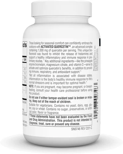 Vista 3 de Source Naturals Quercetina Activada - 100 Tabletas