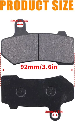 Vista 2 de Juego de pastillas de freno semimetálicas delanteras y traseras para Harley Touring FLHX Street Glide 2008-2015 Touring FLHTCU Ultra Classic Electra